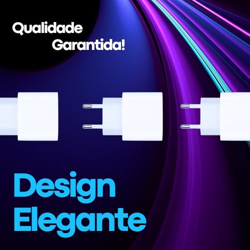 Cabo Usb-C-Lightning + Fonte Carregador 25W Turbo Compatível iPhone X Xr SE 11 12 13 14 Premium®