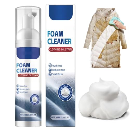 100ml Dry Foam Cleaner For Clothes Dry Foam Cleaner Wash-Free Cleaner Spray For Sofa Fabric Stain Removing Spray D-Ry Stain Remover Cleaning Fluid Agent Quick Effect Leave Fragrance On Clean Clothes