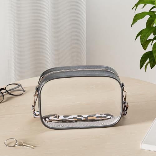 Vangue Clear Purse for Women Stadium Approved, Clear Crossbody Bag with Adjutable Strap, Transparent Bag for Sports Concert2
