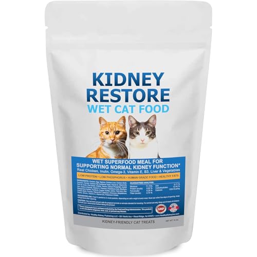 Non-Prescription Renal Cat Food Wet – Unique Kidney Cat Food for Renal Support - Low Phosphorus...