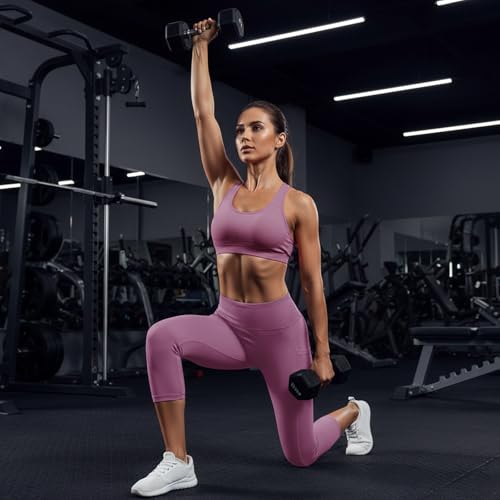 Image of Syrinx 3 Packs Leggings with Pockets for Women, Soft High Waisted Tummy Control Workout Yoga Pants