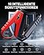 5000A Starthilfe Powerbank mit 150PSI Kompressor, 12V Auto Starthilfe Powerbank für 12 V(Bis zu All Benzin und 9.0L Dieselmotor)，Booster Auto Starthilfe mit Taschenlampe, Zwangsstart, Handschuhe