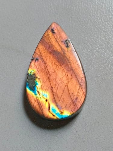 Labradorite dorée en cabochon poire pour fabriquer un cadeau fait main