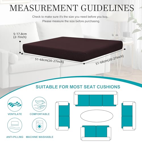 Image of BIETYONE 14 Pcs Stretch Patio Cushion Covers,for Outdoor Couch Covers Replacement,Patio Slipcovers Couch Cover,Washable Furniture (Coffee,Only)