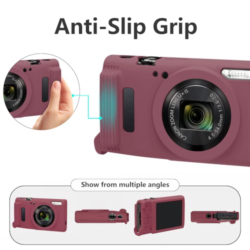 Funda de silicón para Canon PowerShot ELPH 360 con protector miniatura 2