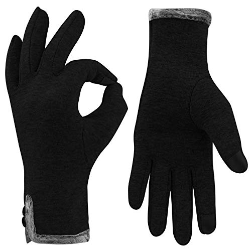 Guantes Termicos Mujer Invierno, Guantes Mujer Invierno Tactil, Guantes Cálidos con Forro Polar para Conducción Correr Senderismo Esquiar Aire Libre Frio Guantes