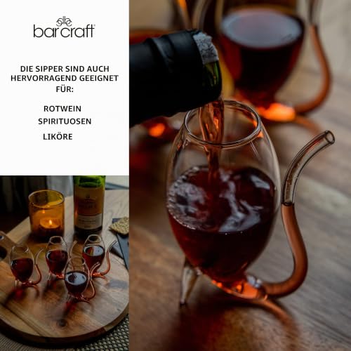 BarCraft Portwein-Trinkgläser, 4er-Set Portweinschöpfer, mundgeblasene Cognac-Gläser, 90ml Fassungsvermögen, 16 x 16 x 13cm, 1 Set – Ansicht 6