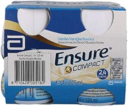 Ensure Compact – Complemento alimenticio líquido sabor vainilla 4 x 125 ml