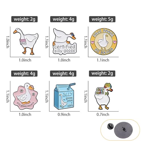 Image of Funny Animal Enamel Pins Set Corgi Frog Goose Cat Themed Badge Pins for Backpack Novelty Lapel Pins for Clothes Cartoon Brooches for Hats Bags Jackets