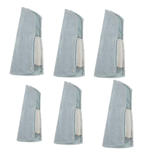 Didiseaon 5pcs Leather Jewelry Making Finger Guard Crochet Finger Shield Heat Insulation Sleeve Injury Prevention Protectors Random Color