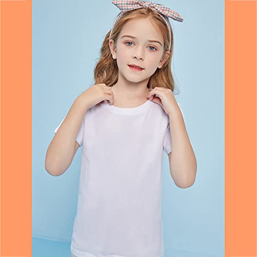 Image of KISBINI Little Girls Boys Short Sleeve T-Shirt Cotton Solid Tees for Toddlers