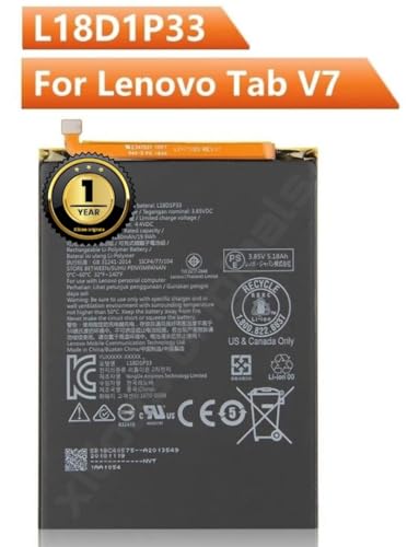 Image of L18D1P33 Battery for Lenovo Tab V7 (5180mAh) Battery with 1 Year Warranty***** (O146)