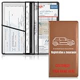 Benutzerdefinierte Auto Registrierung und Versicherung Kartenhalter Personalisierte Leder Handschuhfach Organisieren Männer Frauen Brieftasche Zubehör Fall für Karten, Wesentliche Dokument