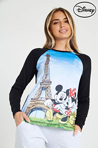 Disney-Schlafanzug-Damen-Lang-Pyjama-Damen-Mickey-Mouse