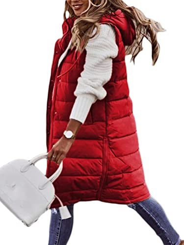 Veste veste chaud doudoune sans manches gilet long matelassé femme style casual