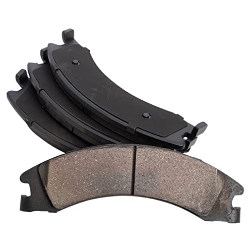 Image of TRQ Rear Brake Pad, Caliper, & Rotor Kit Ceramic Compatible with 2008-2014 Ford E-150 E-250 2008-2019 E-350 Super Duty