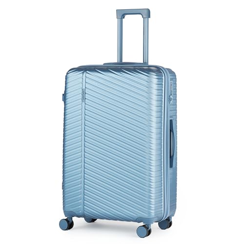 Image of Nine West Zion 28 Inch Hardshell Spinner, Large Expandable Checked Luggage, Extra Capacity Suitcase for Extended Travel Lapis