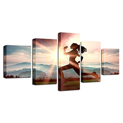 Photo motif jogging matinal en toile pour relooker un salon