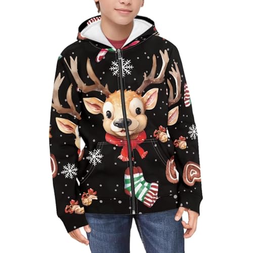 Kids Zipper Hoodies 6-16 Full Zip Hoodie Sweatshirt Jacket with Pocket for Spring Winter