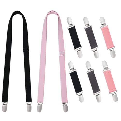 Winter Elastic Mitten Clip Stainless Steel Gloves Clips Elastic Hat Coat Clips for Infant Toddler Kids Baby Adults Dress Cinch String Sweater Cardigan Shawl Dress Attachment Straps
