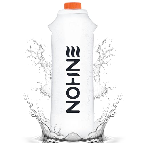 Enhon Water Bag Compatible with Sawyer Squeeze Water Filter, Durable TPU Material Water Bladder, Foldable Design Water Bottle, 750ml Collapsible Water Container for Camping Hiking Fishing Traveling