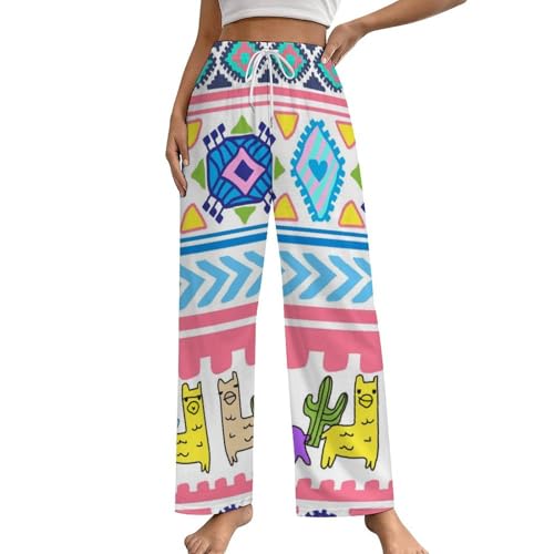 Vêtement pantalon de nuit alpaga femme S chaud avec poches bas de pyjama