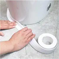 Fita Antiderrapante para Banheiro 3 Metros - Cinza e Branca, Vedação Impermeável de PVC(1 UNI,BRANCO)