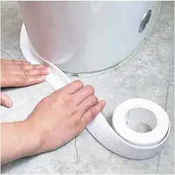 Fita Antiderrapante para Banheiro 3 Metros - Cinza e Branca, Vedação Impermeável de PVC(1 UNI,BRANCO)