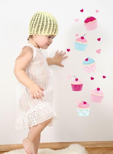 Forwalls Sweet Cupcakes Removable Wall Decal Stickers