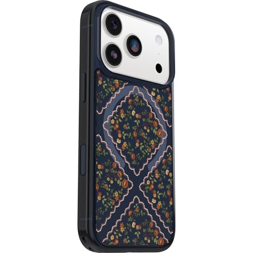 Image of OtterBox iPhone 17 Pro Symmetry Series Clear Case - Floral Romance - Blue