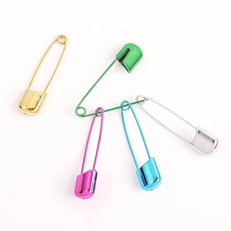 Image of MR. DIY Crafts Gold Safety Pins Set, Heavy Duty Metal Safety Pins for Sewing, Clothing Repair, Jewelry Making, DIY Crafts & Multipurpose Use (12, Lollipop Pins 5.3 x 1.3 cm)
