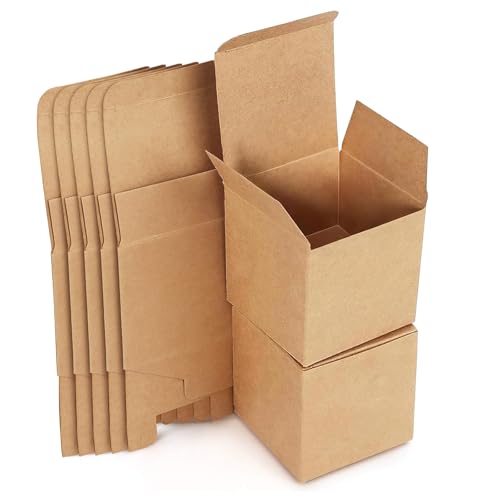 15 Piezas Cajas de Cartón Kraft, 15 x 15 x 15 cm Caja para Bombones, Marrón Ensamblado Cuadrada Presentación, para Regalos, Fiesta, Cumpleaños, Boda