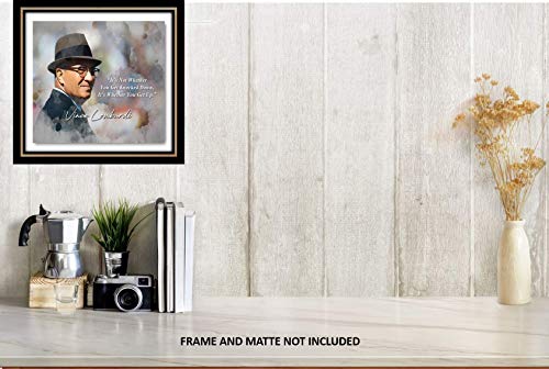 Legendary Vince Lombardi Get Up Inspirational Quote - 8 X 10 Unframed Print - Wall Art For Bedrooms, Offices, Living Rooms - Excellent Gift For Classrooms, Libraries, Football Players And Fans #TOP6
