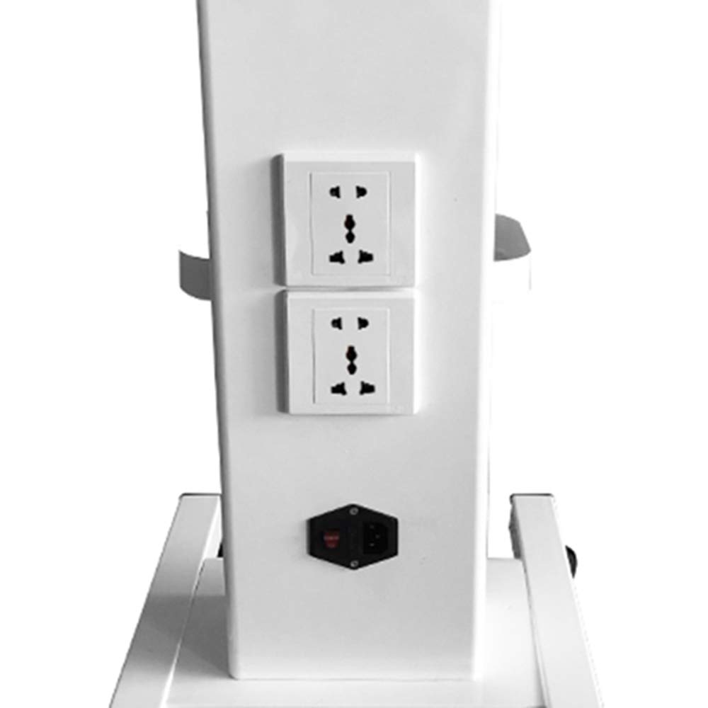 Carrito médico portátil para salón de belleza con compartimento de almacenamiento y ruedas universales silenciosas para herramientas de belleza (con enchufe)