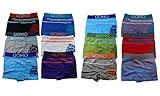 HighClassStyle 12er Pack Jungen Mikrofaser Boxershorts Kinder Unterhosen Kids Unterwäsche Größe 98-164 A.B-2080 (98-104 (2-4), B-2080)