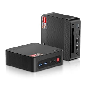 BOSGAME Mini PC [Dual LAN], AMD Ryzen 7 5825U (8C/16T, up to 4.5Ghz) 32GB DDR4 1TB SSD Mini PC Dual Channel, 4K@60Hz Mini Desktop Computers Wi-Fi 6E/BT 5.2