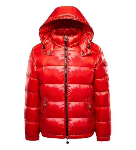 ZLXHFFH Daunenjacken für Herren, lässige Oberbekleidung, Streetwear, Kapuzenjacke, Cardigan mit Kapuze, Winter, glänzend, Damen, Paar, Outfit, verdickt, Schwarz