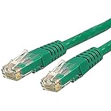 StarTech.com 75ft CAT6 Ethernet Cable - Green CAT 6 Gigabit Ethernet Wire -650MHz 100W PoE++ RJ45 UTP Molded Category 6 Network/Patch Cord w/Strain Relief/Fluke Tested UL/TIA Certified (C6PATCH7GN)