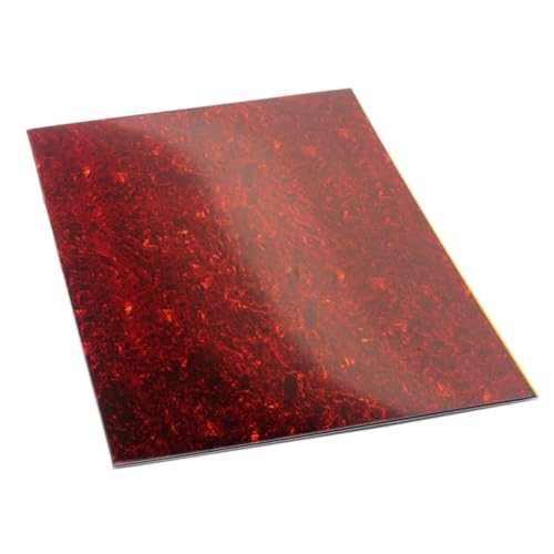 Plaque de protection auto adhésive guitare feuille scratch plate DIY rouge