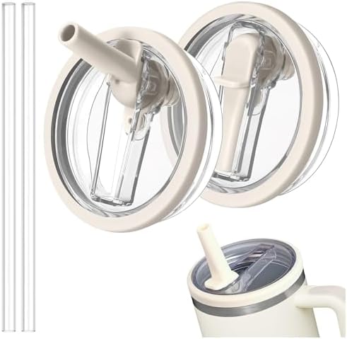 Stanley Cup Lid，2 Pack Cup Lid With Straw For Stanley Replacement