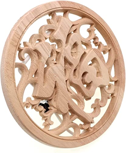 Apliques de madera tallada artesanal de estilo chino para decorar muebles elegantes 5