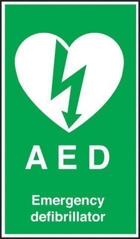 A.E.D emergency defibrillator. S/A