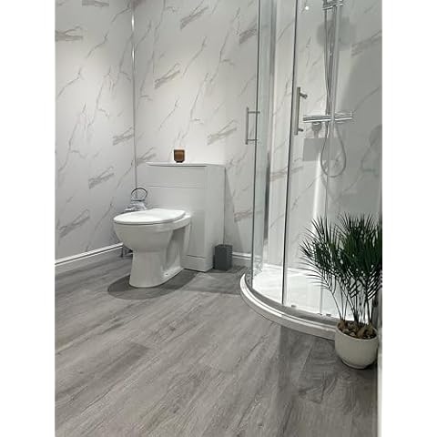 DBS White Marble Matt PVC Wall Panels Cover