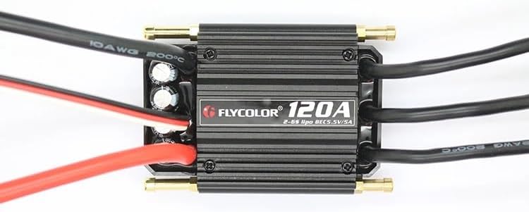 FLYCOLOR 150A / 120A/ 90A / 70A / 50A ESC 2-6S Waterproof Brushless Electronic Speed Controller with 5.5V/5A BEC for Model Ship RC Boat (70A ESC) image 4