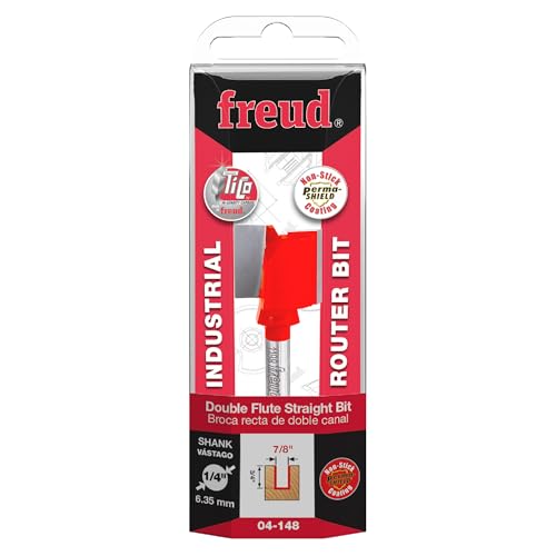 Freud 04-148: 7/8" (Dia.) Double Flute Straight Bit with 1/4" Shank, Multi - Image 2