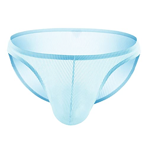 Ctreela Men's Ball Pouch Underwear, Sexy Semi See Through Brief, Low Rise Bikini Briefs, Mesh Breathable Under Panties3