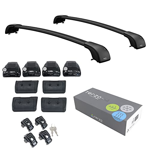 Terzo テルッツォ (by PIAA) ルーフキャリア 車種別ベースキャリアセット エアロバータイプ ブラック ダイレクトレールタイプ 風切音低減モデル ロック付 【スバル エクシーガクロスオーバー7 H27. 4~ 型式 YAM】 EF102A +