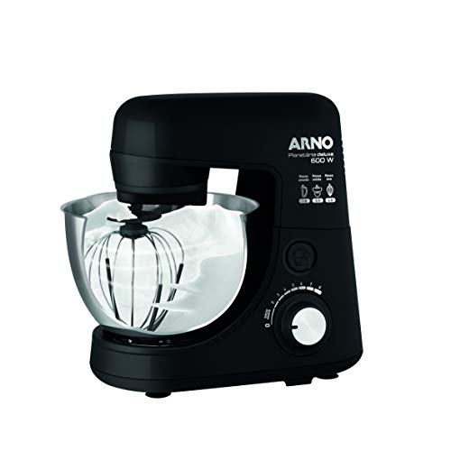 Batedeira Planetária Deluxe Inox Sx71 Preta Arno Preta Médio 110v