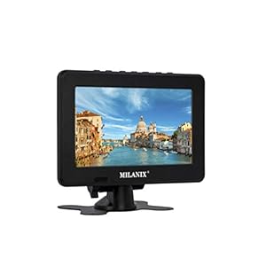Milanix 7” Rechargeable Small Portable TV with LCD Widescreen Display, 2-Way Stand, Digital Tuner, and High-Power…