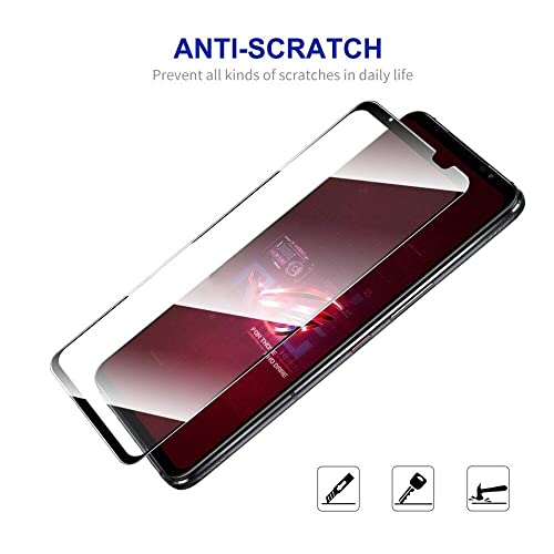 Image of Casodon Tempered Glass Screen Protector Guard for Asus ROG Phone 7 /ROG 7 - Black